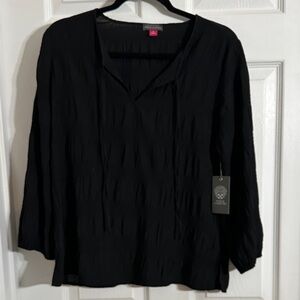 Vince Camuto Black Women's Long Sleeve Lightweight Top